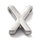 304 Stainless Steel Charms, Letter Charm, Letter X, 9.5x8.5x3mm, Hole: 1.6mm