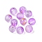 Frosted Baking Painted Glass Beads, with Golden Glitter Powder, Round, Medium Orchid, 8~8.5mm, Hole: 1.4~1.6mm