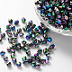 Perles acryliques transparentes écologiques plaquées couleur bicône ab TACR-A003-5mm-45-1