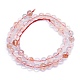 Rouge naturel quartz brins de perles G-K310-C11-8mm-2