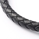 Braided Imitation Cowhide Leather Cord Bracelets for Couple BJEW-JB06443-45