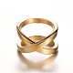 Personalized Lady's Golden Tone 316 Stainless Steel Rhinestone Finger Rings RJEW-J066-79-17mm-4