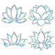 Gorgecraft 16 Blatt Lotus Anti-Kollisions-Regenbogen-Fensterglas-Aufkleber DIY-WH0314-061-1