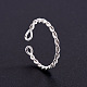 Shegrace design semplice 925 anello per dito con polsino intrecciato in argento sterling JR292C-2