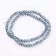 Chapelets de perles en verre électroplaqué EGLA-D020-6x4mm-59-2