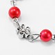 Chaînes en perles de verre rondes manuelles pour fabrication de bracelets et colliers AJEW-JB00073-06-2