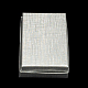 矩形バレンタインデーパッケージ厚紙のアクセサリーセットのボックスを表示します  ネックレス用  ピアスと指輪  銀  90x65x28mm CBOX-S001-90x65mm-01-4