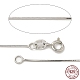 Collares de cadena de serpiente de plata esterlina chapada en rodio NJEW-M153-15A-20-1