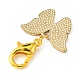 Light Gold Tone Alloy Enamel Butterfly Pendant Decorations HJEW-JM01543-4
