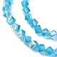 Electroplate Transparent Glass Beads Strands EGLA-K015-03B-3