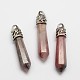 Bullet Natural Rhodochrosite Pointed Pendants G-F290-01A-1