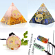 OLYCRAFT 16pcs Tree of Life Stickers 35mm Geometry Orgone Pyramid Sticker Self Adhesive Golden Brass Stickers Energy Tower Material for Scrapbooks DIY Resin Crafts Phone & Water Bottle Decoration DIY-OC0002-52-6
