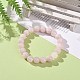 Bracelets élastiques en perles de quartz rose naturelle BJEW-K212-C-045-2