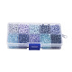 Kits de perles en verre craquelé & en verre peint à cuisson mixte HY-X0009-4mm-07-2