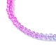 Facettierte Unterlegscheibe-Glasperlen-Halskette für Frauen NJEW-M208-01K-4