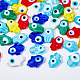 Nbeads 42 pièces 7 couleurs à la main mauvais œil perles de chalumeau brins LAMP-NB0001-48-4