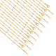 Nbeads 10Pcs 304 Stainless Steel Satellite Chain Necklaces Set for Men Women MAK-NB0001-14-1