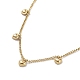 201 ожерелье-нагрудник с подвесками в форме сердца из нержавеющей стали для женщин NJEW-D055-02G-4