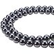 PandaHall Elite Grade AAA Black Non-magnetic Synthetical Hematite Gemstone Round Loose Beads For Jewelry Making (1 Strands) Round G-PH0028-8mm-09-1
