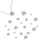 Pandahall 120 pièces perles d'espacement en acier inoxydable 4 tailles perles de disque rond plat grand trou perles d'espacement pour bracelet collier fabrication de bijoux STAS-PH0019-12P-4