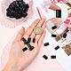 SUNNYCLUE 1 Box 50Pcs 14mm Faceted Rectangle Crystal Beads Imitation Austrian Beads Black Loose Geometric Spacer Bead for Women Beginners DIY Earring Bracelet Necklace Jewellery Making GLAA-SC0001-49B-3