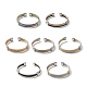 304 bracelet manchette ouvert en corde torsadée triple couche en acier inoxydable pour femme BJEW-P283-09M-1