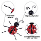 Crafans 3D Iron Flower and Ladybug Big Pendants AJEW-CF0001-19-5