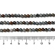 Hebras naturales de perlas de cuarzo de dumortierita G-H298-A06-01-5