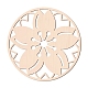 レーザーカットされた木製の壁の彫刻  トーラスウォールアート  家の装飾の瞑想のシンボル  ヨガぶら下げアートワーク  花の生活模様  フラットラウンド  花の生活模様  310x6mm WOOD-WH0105-004-1