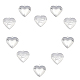 UNICRAFTALE 10pcs Heart with Phrase Photo Frame Charms Hypoallergenic Locket Charms Stainless Steel Pendants for Jewelry Making STAS-UN0016-36P-1