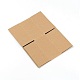 厚紙ジュエリーボックス  ギフト包装箱  正方形  淡い茶色  完成品：104x104x50mm  展開：200x150x4mm CON-WH0081-17B-1