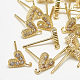 Brass Stud Earring Findings KK-S347-146-2