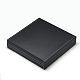 プラスチック模造革ジュエリーセットボックス  ベルベットと  正方形  ブラック  19.5x19.2x4cm OBOX-Q014-28-2