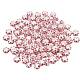Pandahall Elite 100 Stück rosa Legierung Kristall Strass Perlen 11x6 mm großes Loch europäische Perlen für die Schmuckherstellung CPDL-PH0001-09-1
