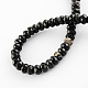 Dyed Natural Black Agate Stone Bead Strands G-R186-09-2
