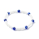 Perles de verre et perles de chalumeau faites à la main bracelets extensibles pour enfant BJEW-JB06475-02-1