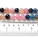 Chapelets de perles en agate multicolore naturelle teinte G-R177-10mm-07-2
