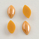 Pearlized Plated Opaque Glass Cabochons PORC-S779-7x14-14-1