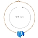 Irregular Natural Quartz Crystal Beads Pendant Necklace for Wonen NJEW-SW00009-7