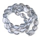 Transparentes perles de verre de galvanoplastie brins EGLA-C001-PL01-2