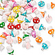 Kissitty 64 Pcs 8 Colors Plastic Pendants KY-KS0001-03-3