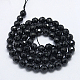 Chapelets de perles en spinelle noir naturel G-G213-6mm-36-2
