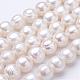 Fili di perle di perle d'acqua dolce coltivate naturali PEAR-F004-50-1