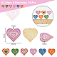 SUPERFINDINGS 36Pcs 6 ColorsAlloy Enamel Heart Charms Love Shaped Charm Mini Heart Pendants Enamel Dangle Pendants for Jewelry Necklace Earring Making ENAM-FH0001-54-2