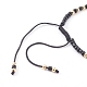 Verstellbare Nylonschnur geflochtenen Perlen Armbänder BJEW-JB06022-4