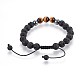 Natural Lava Rock and Non-Magnetic Synthetic Hematite Beads Braided Bead Bracelets X-BJEW-JB03975-25-3