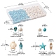 130 pièces 8 styles de perles turquoise synthétiques teintes G-FS0005-69-6