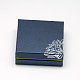 シルバートーンの花の厚紙のアクセサリー箱  ネックレスとリング用  ミックスカラー  9x9x3.5cm CBOX-R036-01-3