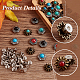 AHADERMAKER 40 Sets 8 Style Alloy Coin Screw Rivets FIND-GA0003-13-4