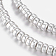 Chapelets de perles en hématite synthétique sans magnétiques G-P338-26B-2x3mm-MS-1